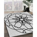 Patterned Ash Gray Novelty Rug in Family Room, pat2138