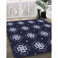 Patterned Purple Rug, pat2139blu