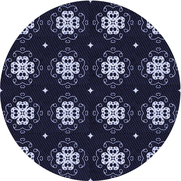 Square Machine Washable Transitional Purple Rug in a Living Room, wshpat2139blu