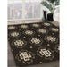 Patterned Black Rug in Family Room, pat2139brn