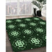 Machine Washable Transitional Green Rug in a Family Room, wshpat2139grn