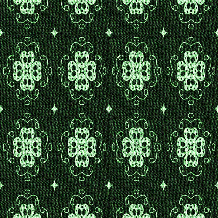 Patterned Green Rug, pat2139grn