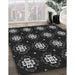 Machine Washable Transitional Black Rug in a Family Room, wshpat2139gry