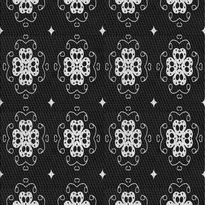 Machine Washable Transitional Black Rug, wshpat2139gry