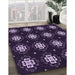 Patterned Purple Sage Bush Purple Rug in Family Room, pat2139pur