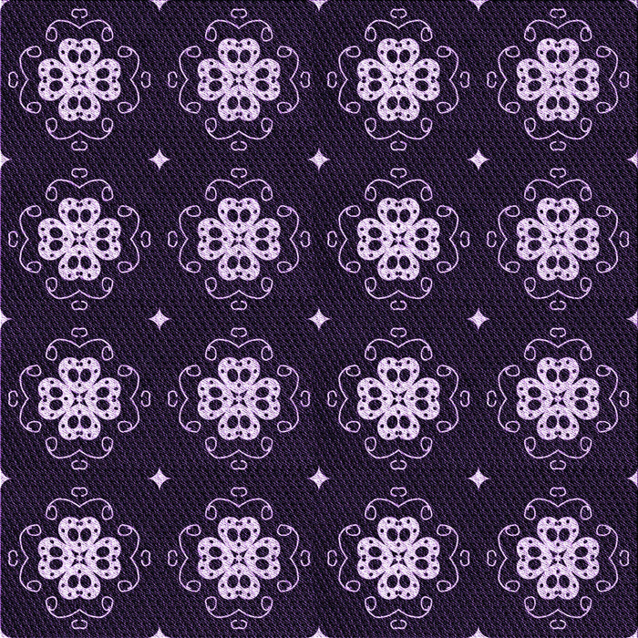 Round Patterned Purple Sage Bush Purple Rug, pat2139pur