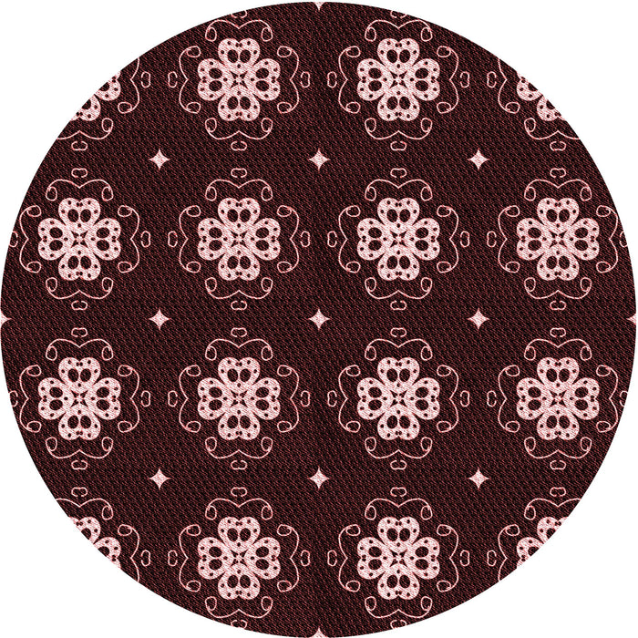 Square Machine Washable Transitional Chocolate Brown Rug in a Living Room, wshpat2139rd