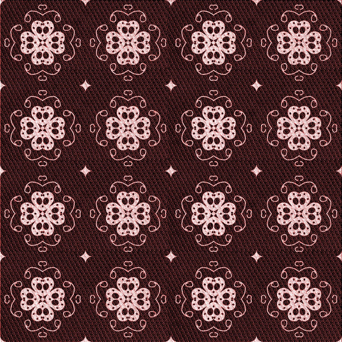 Round Patterned Chocolate Brown Rug, pat2139rd