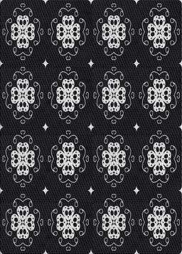 Patterned Black Novelty Rug, pat2139
