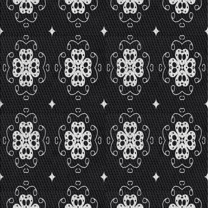 Machine Washable Transitional Black Rug, wshpat2139