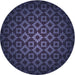 Square Patterned Deep Periwinkle Purple Rug, pat214blu