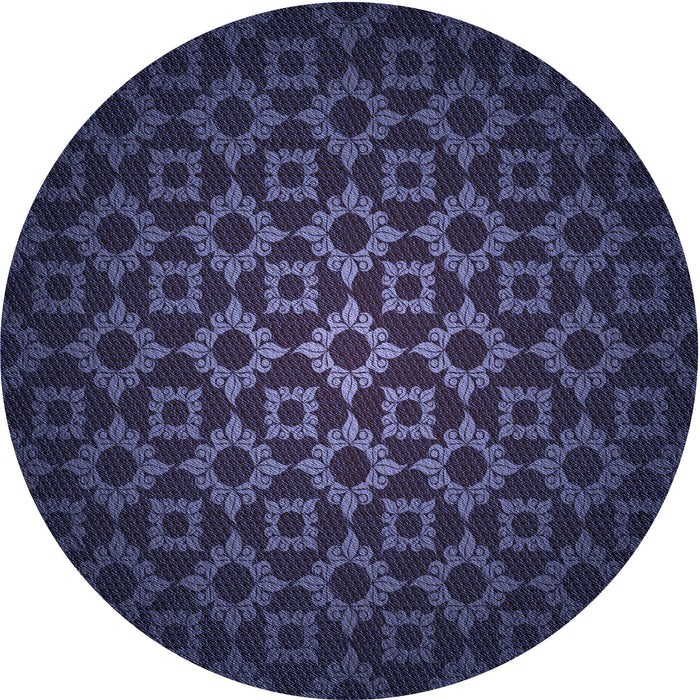 Square Machine Washable Transitional Deep Periwinkle Purple Rug in a Living Room, wshpat214blu