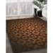 Patterned Saddle Brown Rug in Family Room, pat214brn