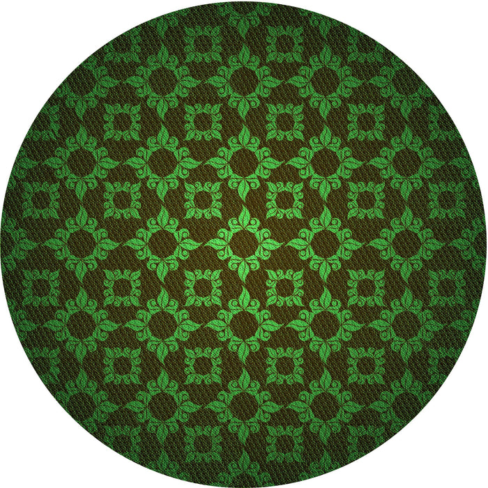 Square Patterned Midnight Gray Rug, pat214grn