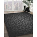 Patterned Midnight Gray Rug in Family Room, pat214gry