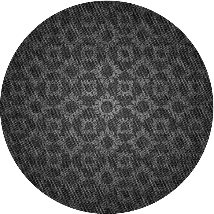 Square Machine Washable Transitional Midnight Gray Rug in a Living Room, wshpat214gry