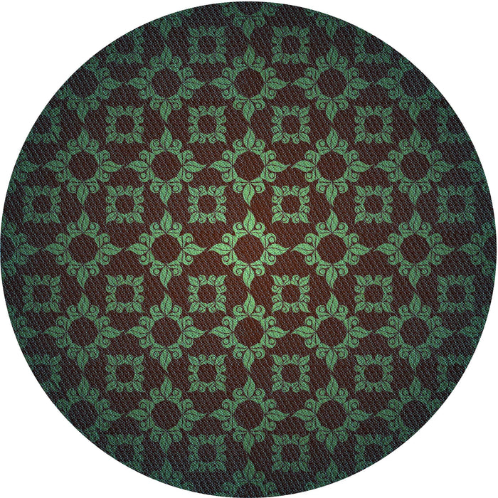 Square Patterned Midnight Gray Rug, pat214lblu