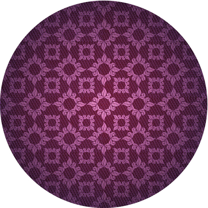 Square Patterned Purple Lily Purple Rug, pat214pur