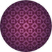 Square Patterned Purple Lily Purple Rug, pat214pur