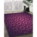 Patterned Purple Lily Purple Rug in Family Room, pat214pur