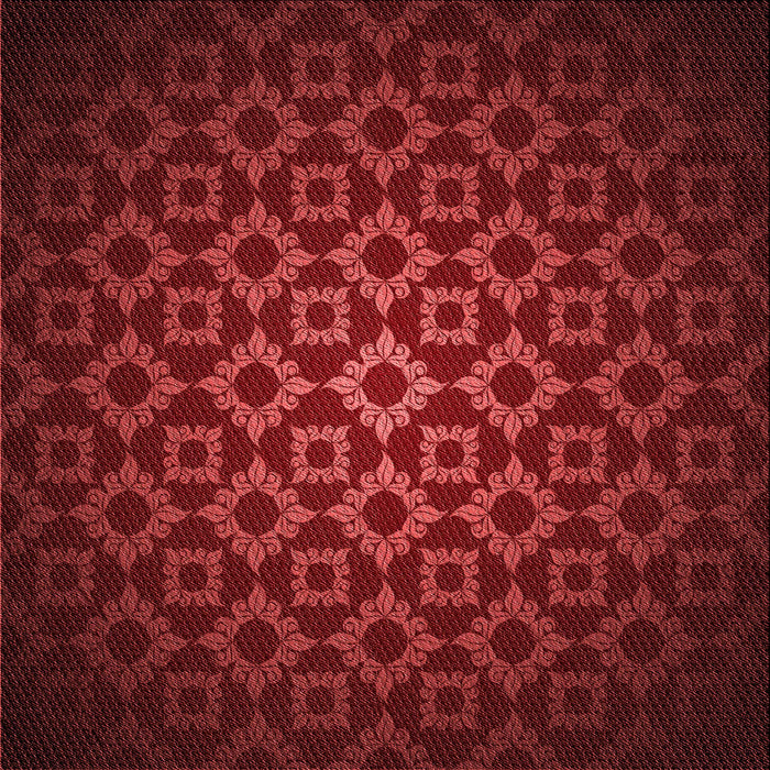 Round Patterned Crimson Red Rug, pat214rd