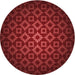 Square Machine Washable Transitional Crimson Red Rug in a Living Room, wshpat214rd