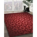 Machine Washable Transitional Crimson Red Rug in a Family Room, wshpat214rd