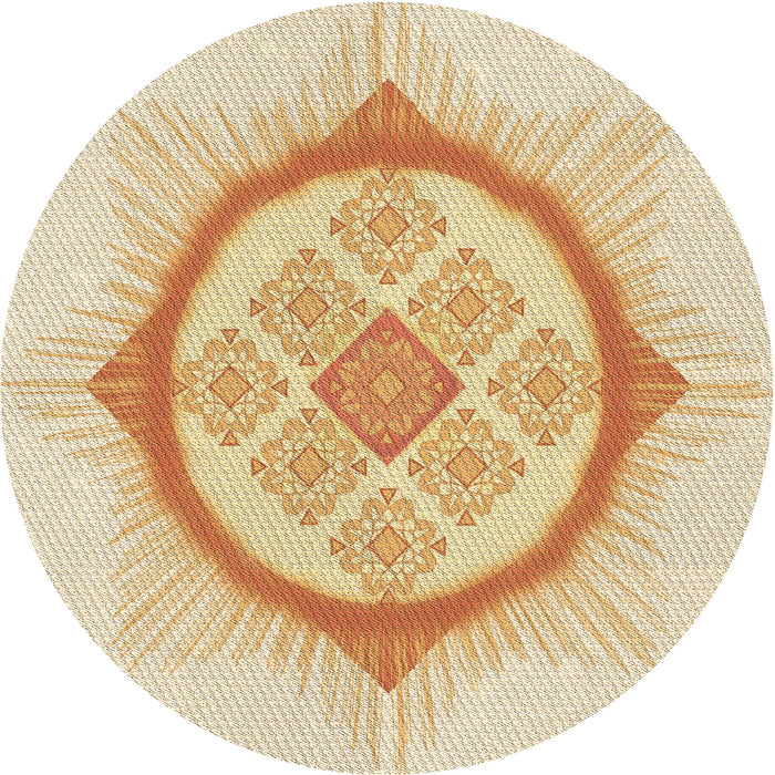 Square Machine Washable Transitional Golden Blonde Gold Rug in a Living Room, wshpat2140brn