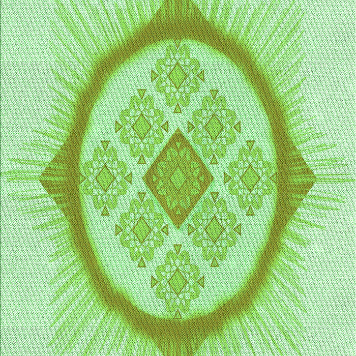 Patterned Green Rug, pat2140grn