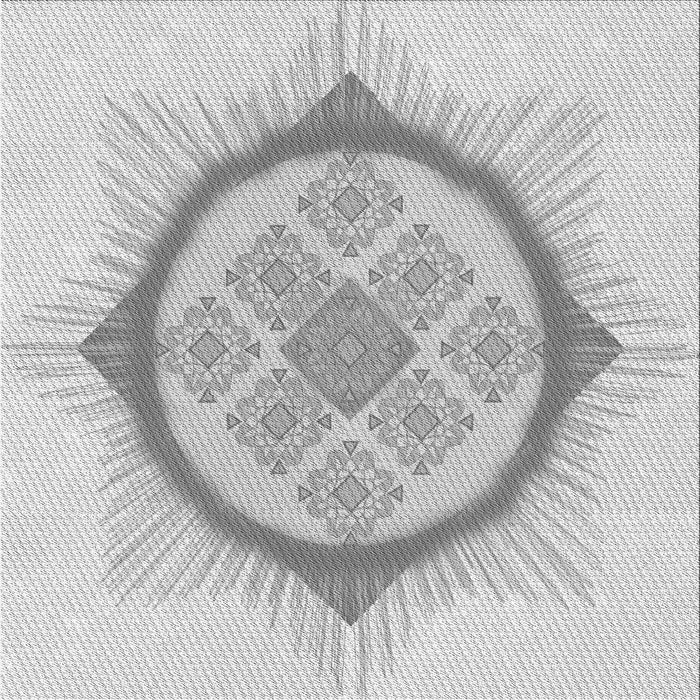 Round Patterned Gunmetal Gray Rug, pat2140gry