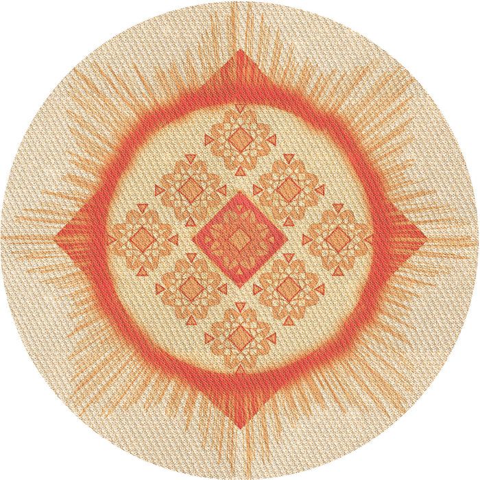 Square Machine Washable Transitional Golden Blonde Gold Rug in a Living Room, wshpat2140org