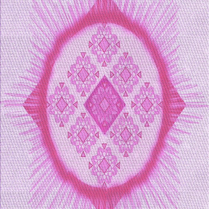 Patterned Blossom Pink Rug, pat2140pur