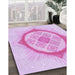 Machine Washable Transitional Blossom Pink Rug in a Family Room, wshpat2140pur