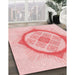 Machine Washable Transitional Light Red Pink Rug in a Family Room, wshpat2140rd