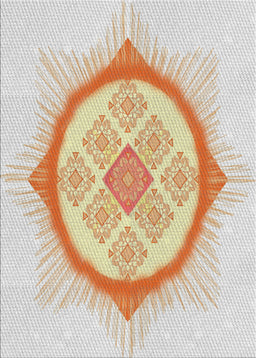 Machine Washable Transitional Orange Brown Rug, wshpat2140