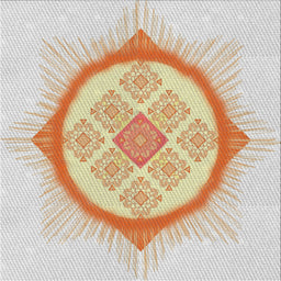 Sideview of Machine Washable Transitional Orange Brown Rug, wshpat2140