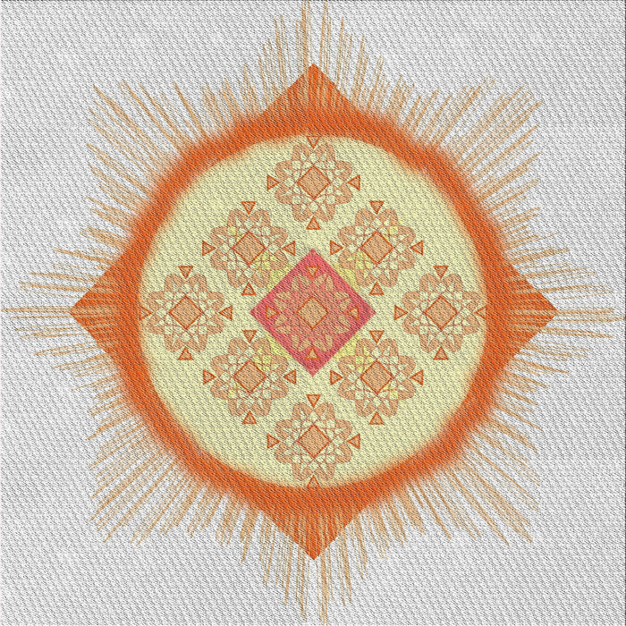 Sideview of Machine Washable Transitional Orange Brown Rug, wshpat2140