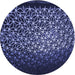 Square Patterned Periwinkle Purple Rug, pat2141blu