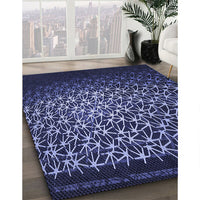 Patterned Periwinkle Purple Rug, pat2141blu