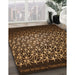 Patterned Black Brown Rug in Family Room, pat2141org