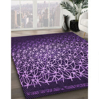 Patterned Dark Purple Rug, pat2141pur