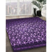 Patterned Dark Purple Rug in Family Room, pat2141pur