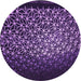 Square Patterned Dark Purple Rug, pat2141pur