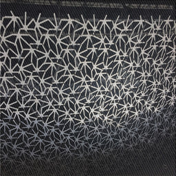 Square Patterned Black Novelty Rug, pat2141