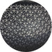 Sideview of Patterned Black Novelty Rug, pat2141