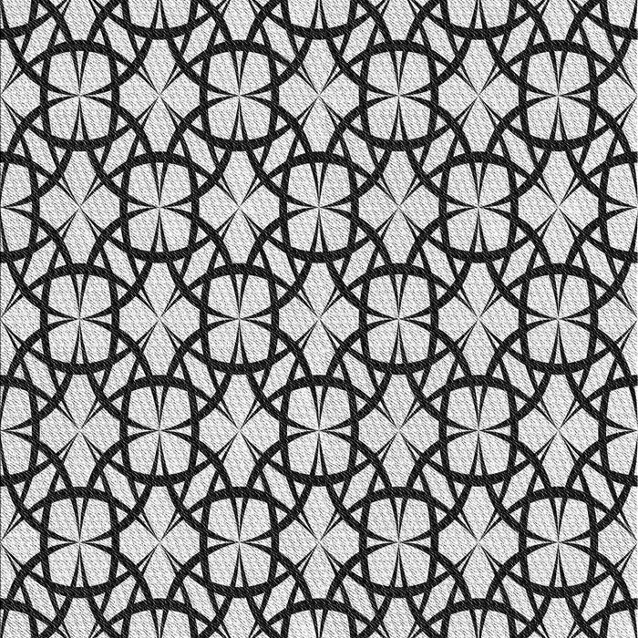 Patterned Black Rug, pat2142gry