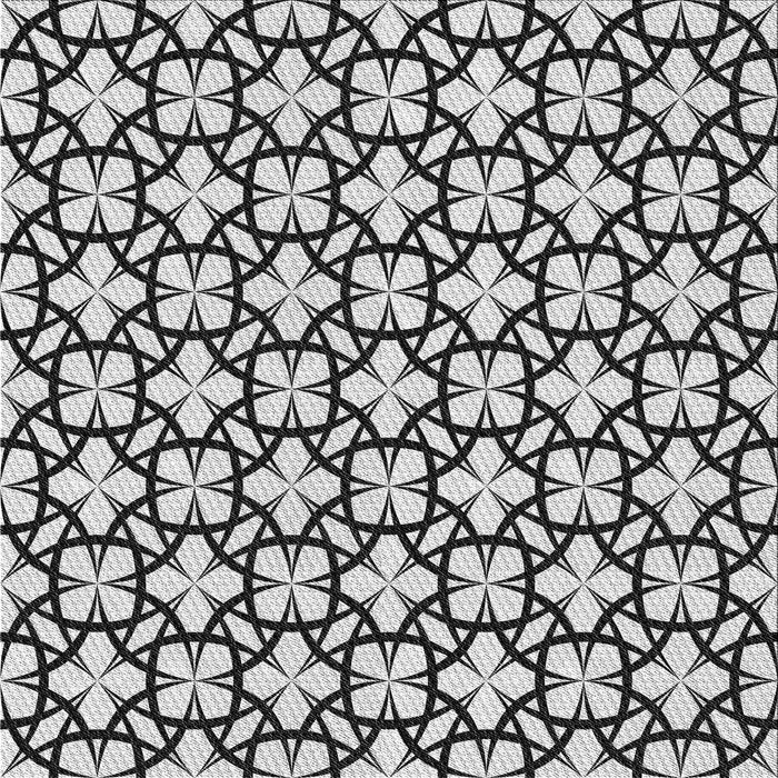 Round Machine Washable Transitional Black Rug, wshpat2142gry