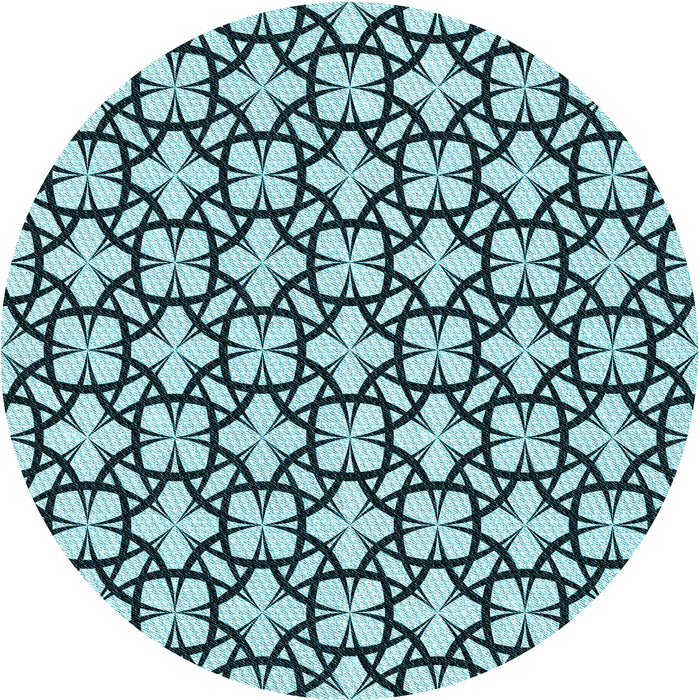 Square Machine Washable Transitional Medium Teal Green Rug in a Living Room, wshpat2142lblu