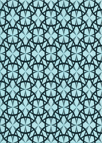 Machine Washable Transitional Medium Teal Green Rug, wshpat2142lblu