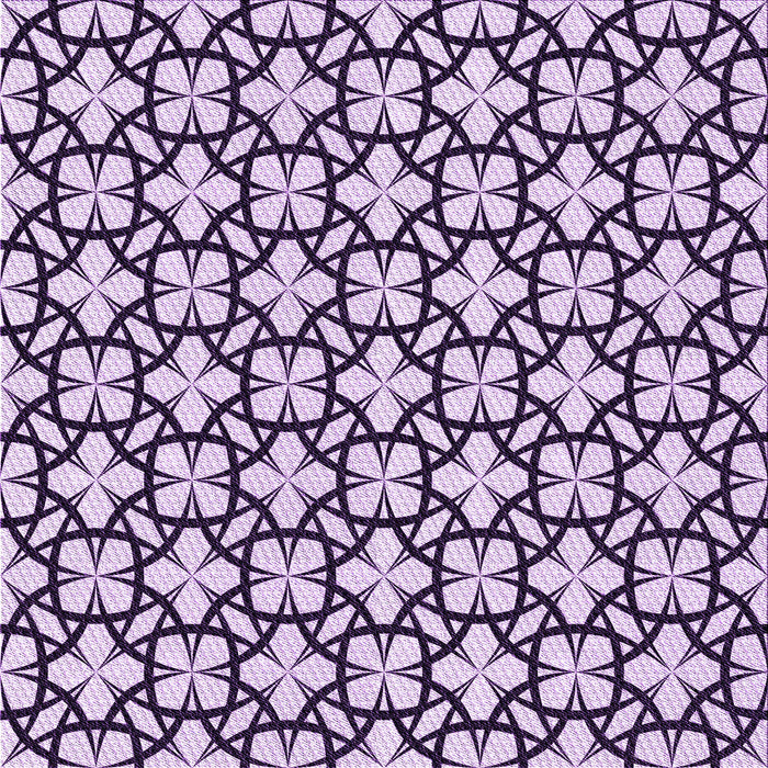 Round Patterned Blossom Pink Rug, pat2142pur